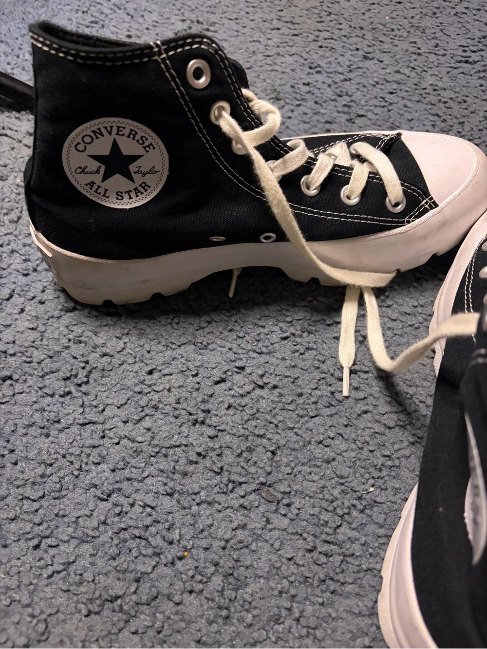 Converse Black High-Top Sneakers with White Accents